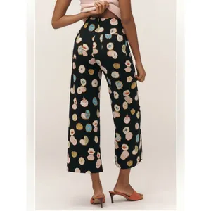 Anthropologie Danielle Kroll X Maeve Colette Crop Wide-Leg Pants thumbnail 4