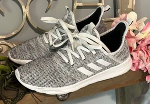 Adidas Cloudfoam Sneakers Lightweight Athletic Shoes Womens 9 Gym thumbnail 1