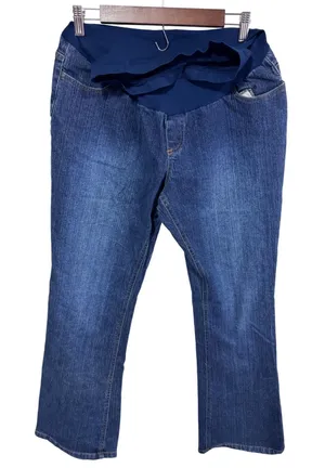 Motherhood‎ Maternity Jeans Womens Secret Fit Belly Bootcut Blue L thumbnail 1