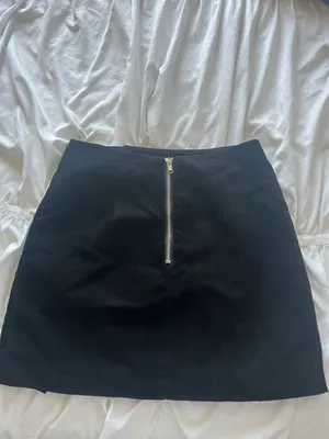 H&M Black Suede Skirt thumbnail 2