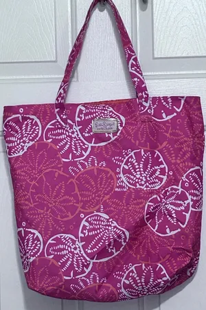 Lilly‎ Pulitzer For Estee Lauder Summer Beach Bag/Tote Pink Orange 14" x 16" thumbnail 1