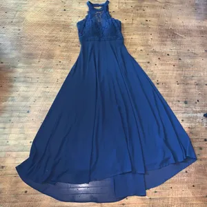 Lulu’s Dance All Evening navy lace M elegant semi formal maxi dress thumbnail 3