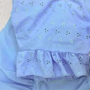 Boohoo Lavender Broderie Anglaise Eyelet Tiered Babydoll Dress 12 thumbnail 9