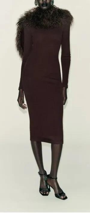 Zara RIB MIDI DRESS‎ thumbnail 1