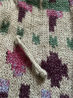 J.Jill Lenox hooded cardigan sweater geometric fair isle relaxed front pockets thumbnail 9