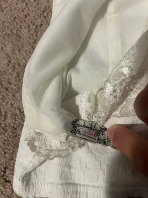 Free people White Lace Halter Crop Top thumbnail 6