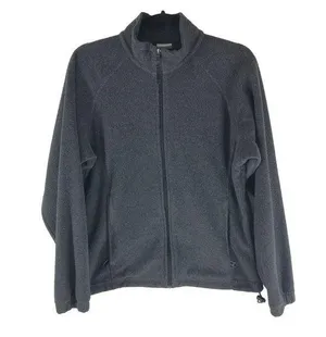 Columbia Womens Benton Springs Jacket Fleece Full Zip Pockets Gray M thumbnail 1
