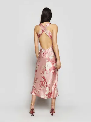 NWT reformation floral casette Silk Maxi Dress thumbnail 5