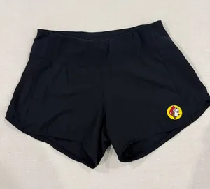 BUC-EE’S Women’s Black Athletic Shorts with Logo Patch thumbnail 1