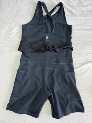 FP Movement Women's Athleisure Biker Unitard Romper Shorts XS Yoga Gym NWOT thumbnail 1