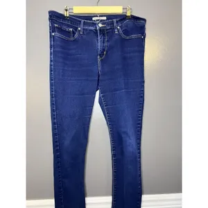Levis 311 Shaping Skinny Jeans Womens W33 L32 Dark Blue Mid Rise Stretch Denim thumbnail 2