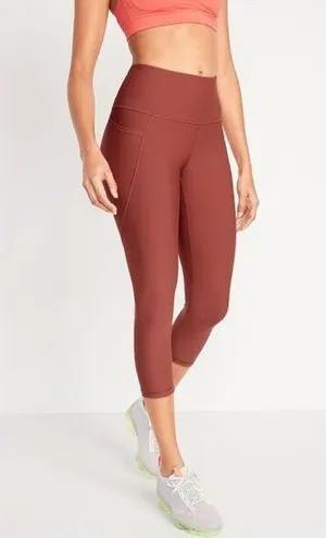 Old Navy Powersoft High Waisted Side Pocket Crop Leggings NWT Size Small thumbnail 1