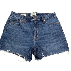 Universal Thread Vintage Midi Jean Shorts Womens 10 Cut Off Distressed Denim thumbnail 6