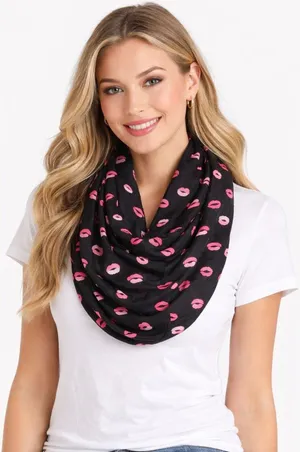 Infinity kisses scarf Black thumbnail 1