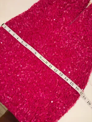 Adorable Alyce 4599 fitted straight dress in fuchsia plush sequins, size 2 thumbnail 13