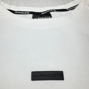 Alphalete White Oversized Crop Crewneck Sweatshirt with Logo XLARGE thumbnail 6