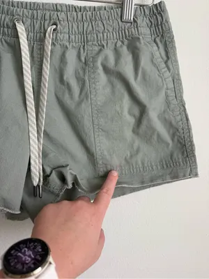 Vuori Vintage Ripstop Shorts Raw Hem Gray DuraTerra Women's XS thumbnail 5
