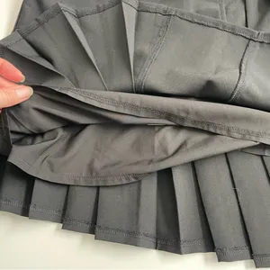 Tiger Mist Skirt Mini Pleated Asymmetrical Lined Dark Academia School Girl Black thumbnail 2
