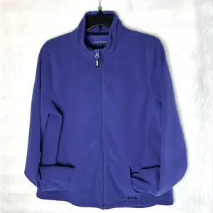 Calvin Klein Performance Womens Fleece Zippered Jacket Size XL. Purble thumbnail 1