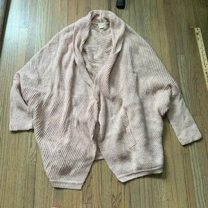 Sleeping in the snow pink cardigan small Anthropologie thumbnail 1