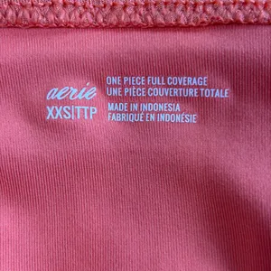 Aerie Ribbed Cut Out One‎ Piece Swimsuit Coral Peach XXS Full Coverage Monokini thumbnail 4