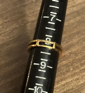 Vintage NV Signed Paved Crystal Band Ring Gold thumbnail 3