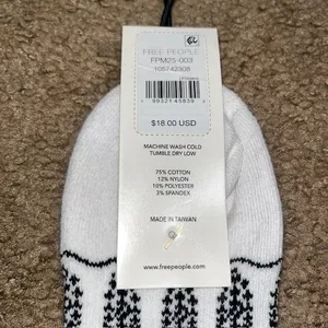 FP Movement Ankle Sock Patterned Knit‎ White Green One Size thumbnail 6