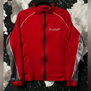 Scarletts Team Rhinestone Track Jacket Red Size XL thumbnail 7