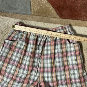 Fashion Bug Granola Plaid‎ Casual Shorts Womens M Multi-Color Elastic Cotton thumbnail 3