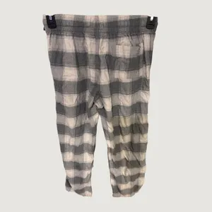 American Eagle AE Lounge Plaid Pajama‎ Pants Grey Cream XS 26-28 Flannel Sleep thumbnail 2