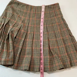 Brandy Melville Brown Plaid Pleated Tennis Mini Skirt Preppy One Size thumbnail 6