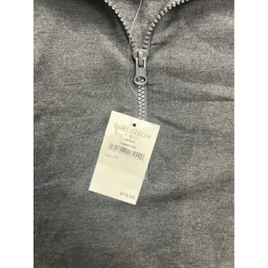 Lou‎ & Grey Signaturesoft Plush Charcoal Quarter Zip Pullover Sweatshirt XS thumbnail 3