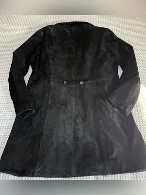 Leather Limited Suede Trench Coat Womens XL Black Western Cowgirl Classic Boho thumbnail 8