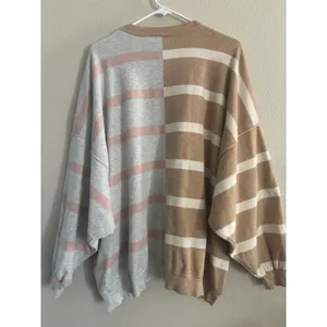 Free People Uptown Oversized Pullover Womens Small Striped thumbnail 4