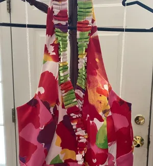 Blu Sage SIZE 14 BRIGHT COLORED HALTERED DRESS thumbnail 2