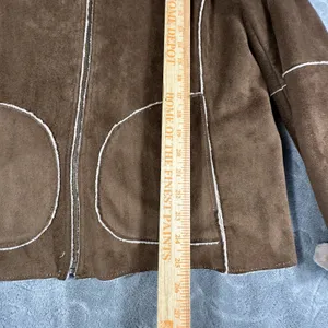 St Johns Bay Faux Suede Ranchers Jacket Womens Large Brown Soft Shearling 2 Tone thumbnail 7