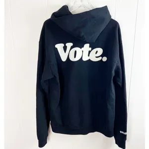 DRAFT Talentless Vote Hoodie Black 100% Cotton Fleece Graphic Pullover XS thumbnail 3
