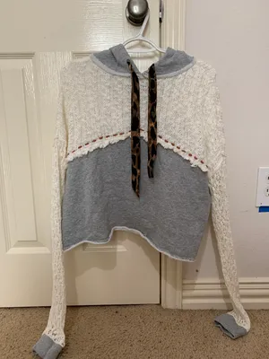 Edge Buckle Gimmicks Pieced Raw  Hooded Sweatshirt thumbnail 4