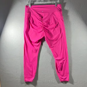 965 | Halara Scrunch Butt High Waisted Pockets‎ 7/8 Leggings Hot Pink Womens XL thumbnail 2