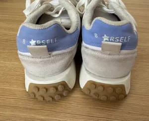 Zara Color Block Athletic Sneakers Purple Blue Beige Size 39 (8) Workout Relax thumbnail 5