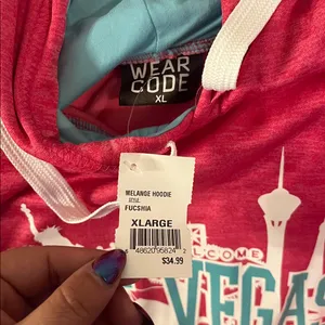 Fucshia Las Vegas Hoodie thumbnail 2