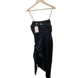WAYF The Julia Ruched Asymmetric Satin Cocktail‎ Dress Size Medium thumbnail 9