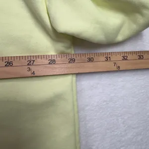 American Eagle XXL Cropped Sweatshirt Yellow Short Sleeve Raw Hem Boxy Fit Top thumbnail 9