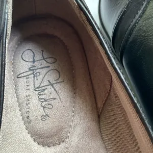 LifeStride Soft System Flats Black Shiny and‎ Suede Accents Neutral Slip On 7 thumbnail 2