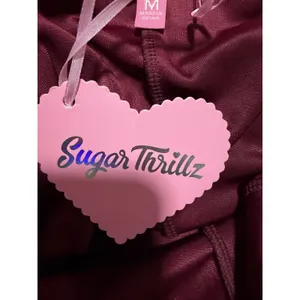 Dolls Kill Sugar Thrillz Valentine Wish Mini Dress Burgundy Women'S Size‎ Medium thumbnail 12