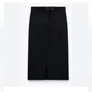 Zara Black Midi Front Slit Skirt(Size Small) thumbnail 2