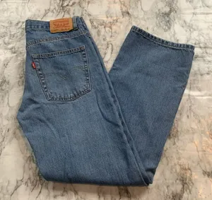 Levi’s 550 Relaxed fit 90s Mom Jeans Denim Blue size 28 waist Y2K boho thumbnail 1
