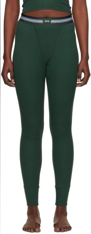 Skims Limited Edition Cotton Rib Leggings in Spruce thumbnail 1