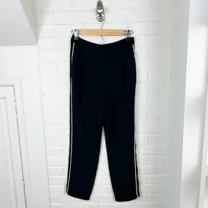 Topshop Black Stripe Trouser Pants Size 2 thumbnail 2