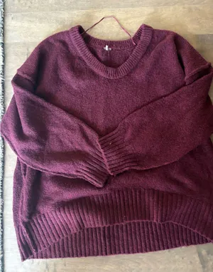 Free People Crewneck Sweater Oversized thumbnail 1